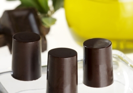 Cioccolatino fondente 70% Melange con ripieno di olio d'oliva del Garda